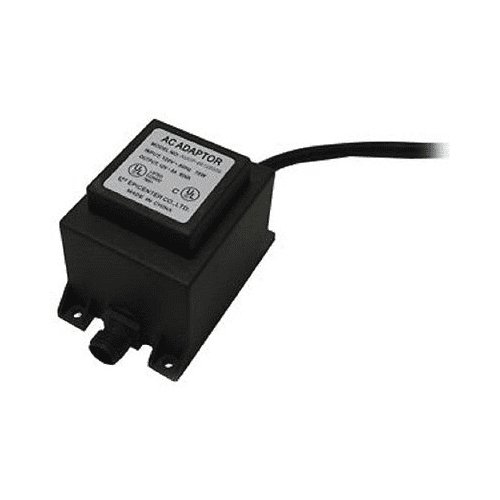 20W Black Weatherproof 12V AC Transformer with 6' Cord