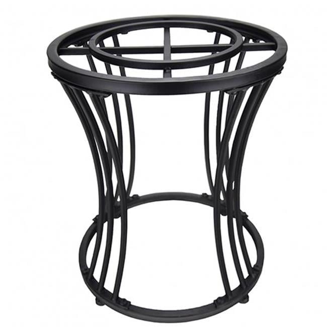 Matte Black Iron Mini Pond Stand with Powder-Coated Finish