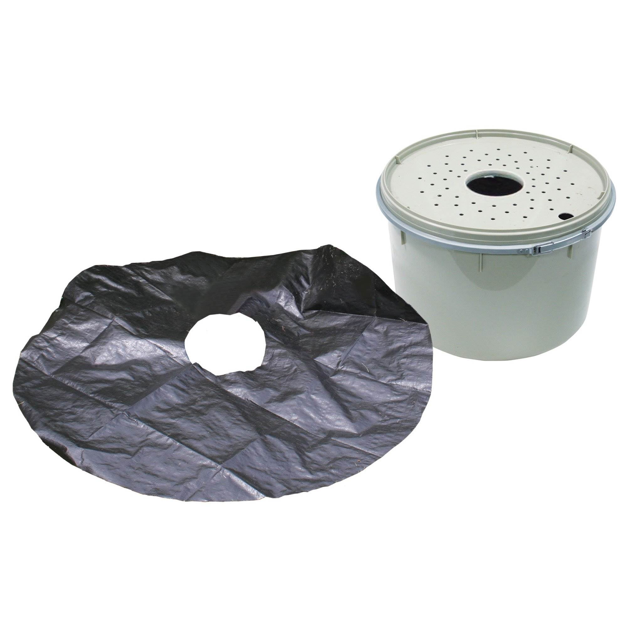 Gray Lightweight Durable Water Basin with Splash Skirt