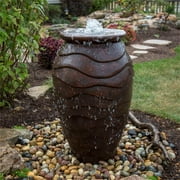 Aquascape Landscape Scalloped Urn Fountain, Resin, Brown