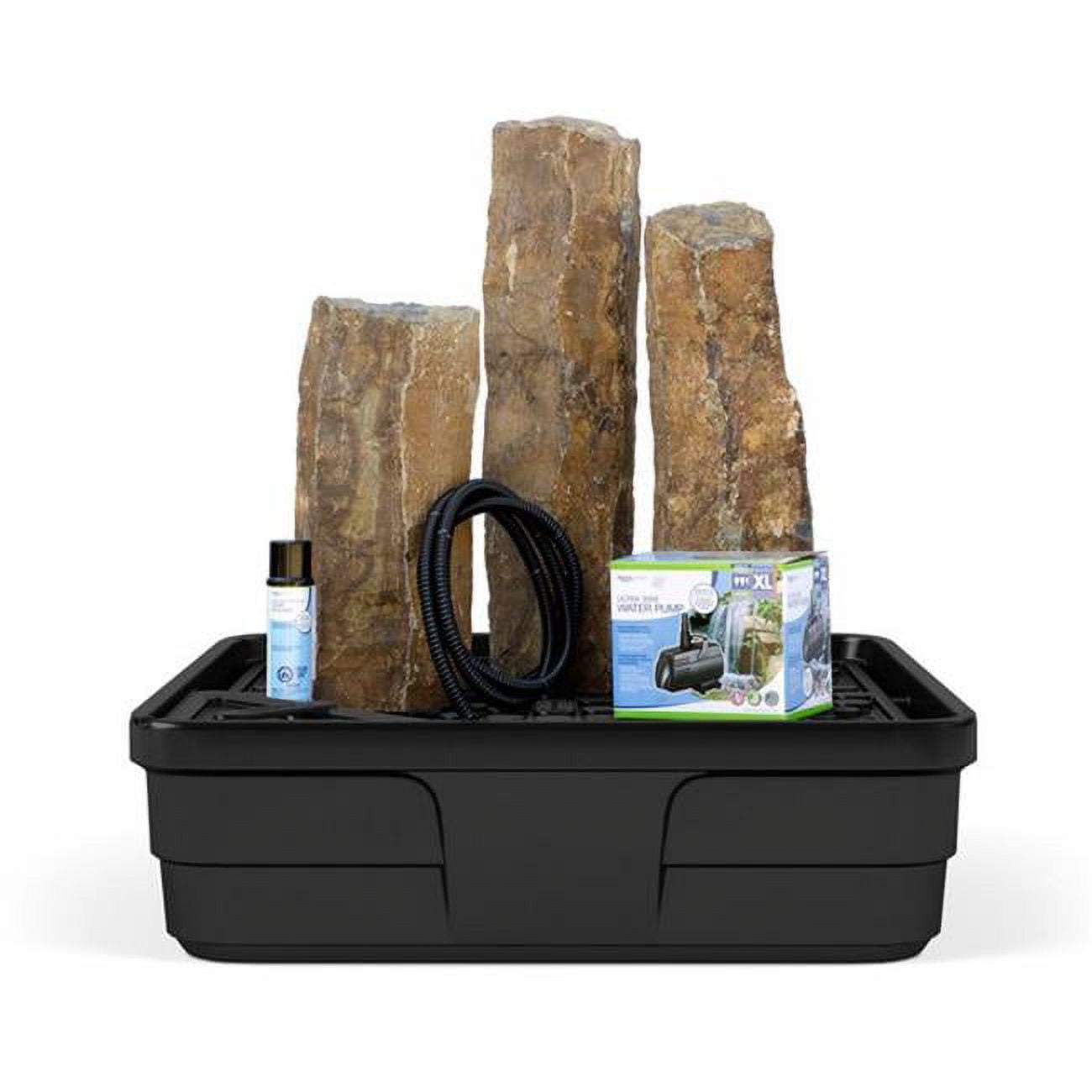 Mongolian Basalt Stone 3-Piece Landscape Fountain Kit
