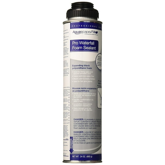 Aquascape PRO Professional Black Foam Sealant for Pond and Waterfall, Installation Tools, 24-Ounces |30096