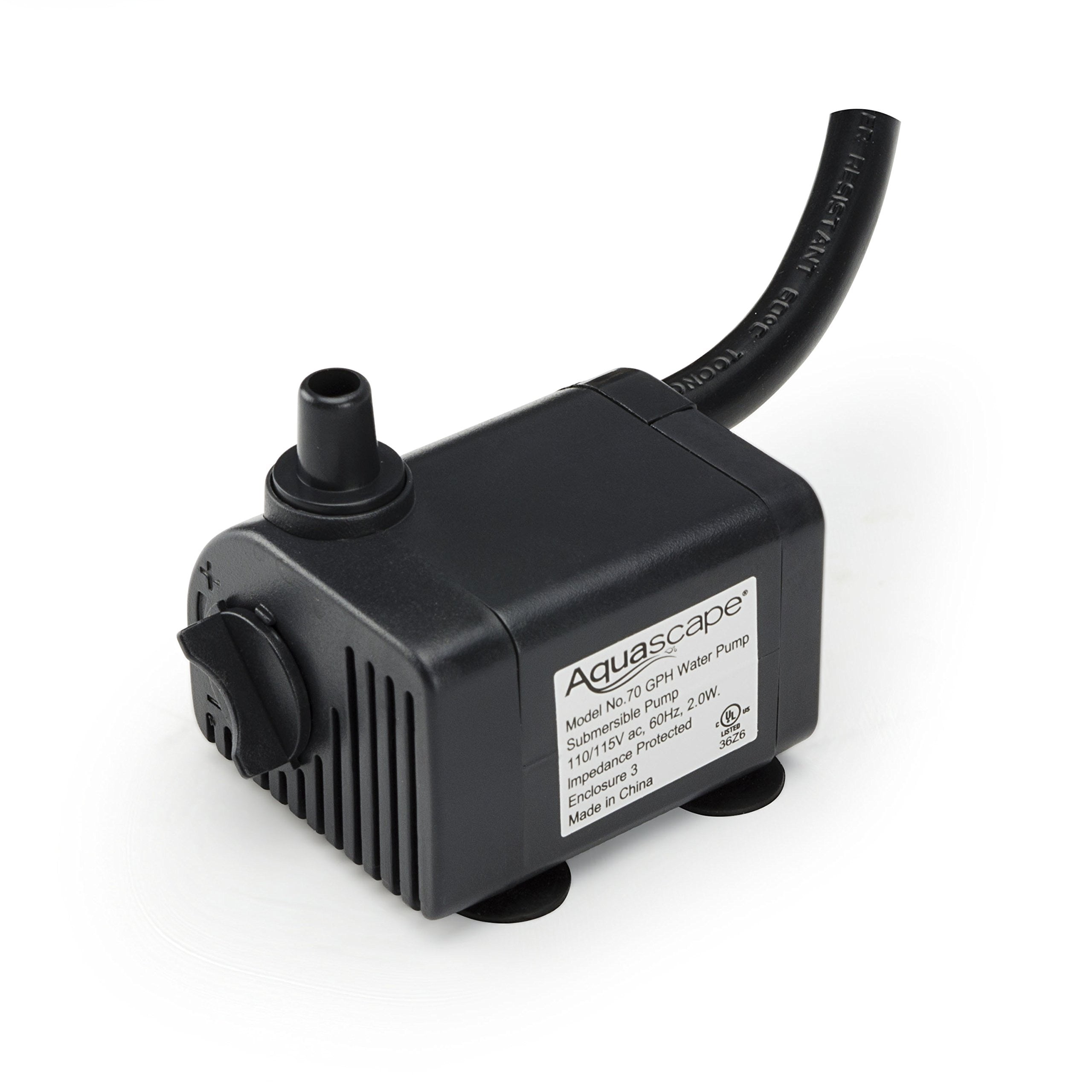 Deep Black 70 GPH Metal and Plastic Water Pump
