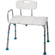 Aquasense AdjustIle Bath and Shower Transfer Bench with Reversible Backrest