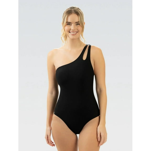 Aquashape Women's Surplice Front Swim Romper Swimsuit