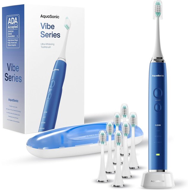 Aquasonic Electric Toothbrush Wireless Charging UltraWhitening Vibe