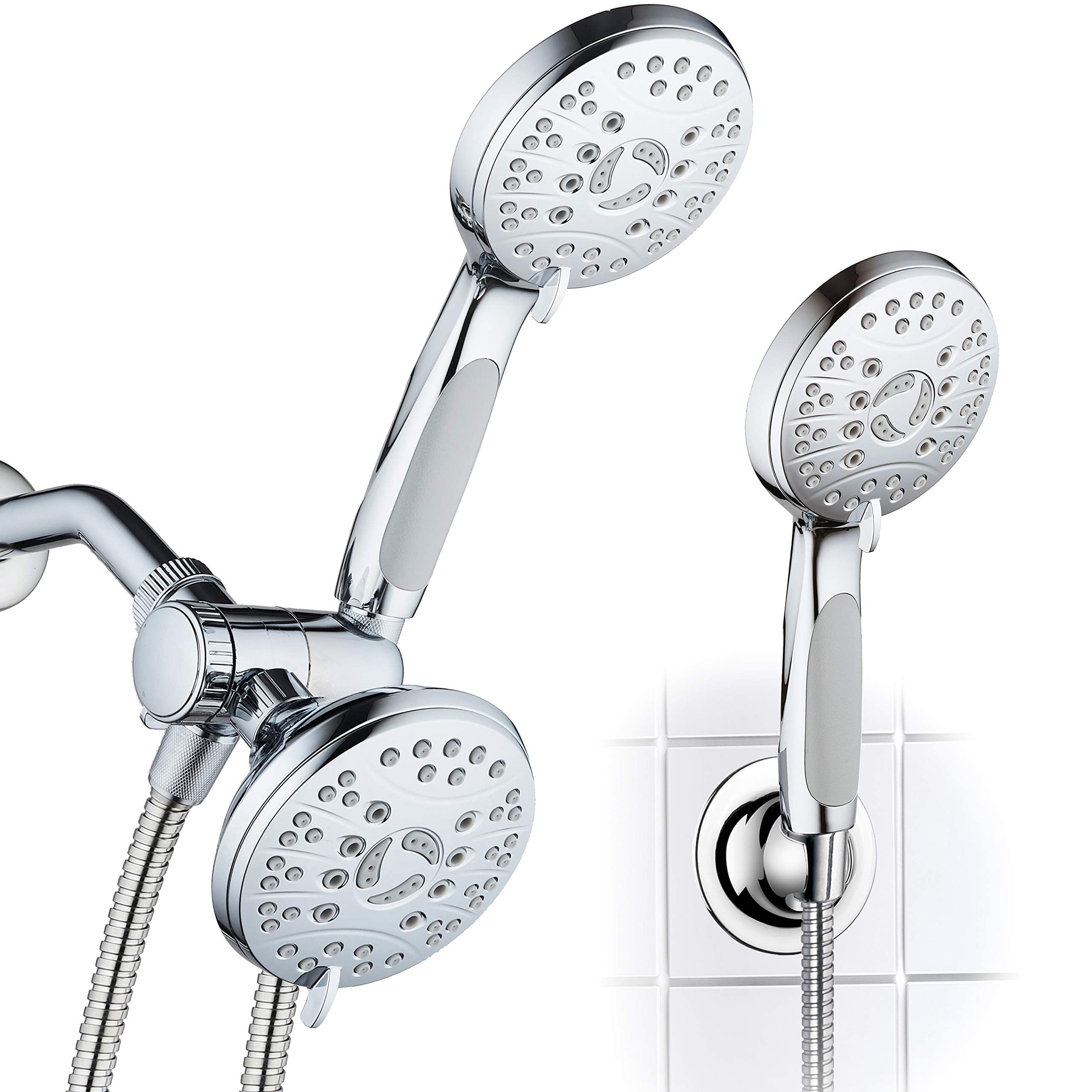 Aquaspa High 48-mode Luxury 3-way Combo - Dual Rain & Handheld Shower ...