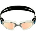 thumbnail image 1 of Aquasphere Kayenne Pro Adult Unisex Swim Goggles - Increased Field of Vision, Adjustable Nose-Bridge, Leak-Resistant Seal - Mirrored Lens, Transparent/Grey Frame, 1 of 5