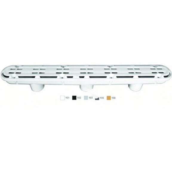 AquaStar 32CDAV101 32" Anti-Entrapment Channel Drain with Sump, White