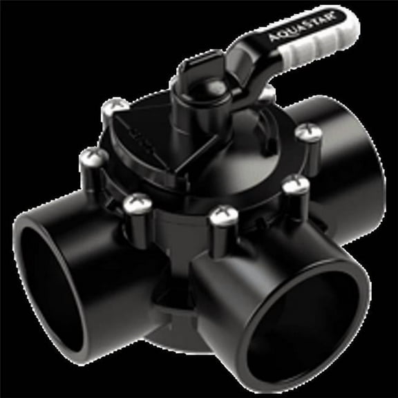 Aquastar Pool Products ASAV3W20C 2 in. Socket x 2.5 in. Spigot Flow Star 3-Way Check Valve