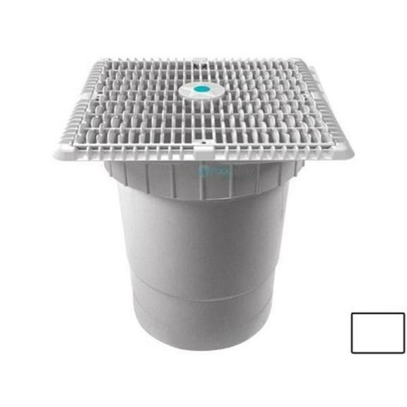 Aquastar Pool Products WAV12WR101F Wav Grate 12 x 12 in. White with 6 in. Deep Socket Sump