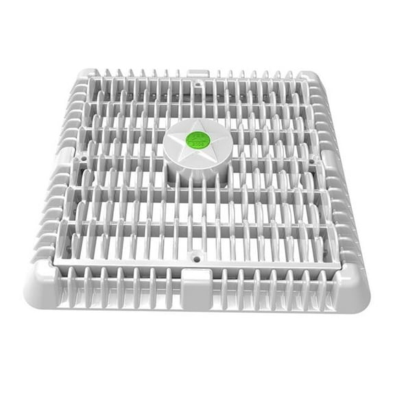 AquaStar WAV9WR101 9" Square Wave Suction Outlet Cover with Frame, White