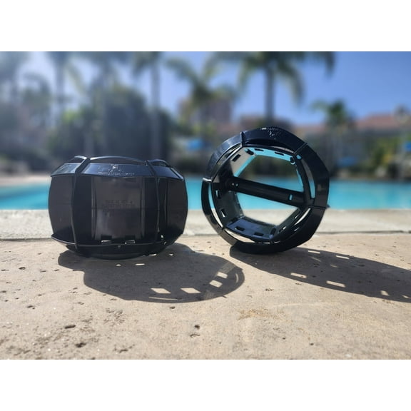 Aquastrength Bells | Water Weights for Pool Fitness | Medium Resistance in All Directions | Pool Dumbbells Easy on Joints | Pair of Bells (Black)