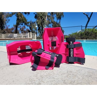 Aquastrength Hydro-Tone Total Body Pool Exercise System | Isokinetic Functional Water Weights | Build Muscle - Easy on Joints | Water Aerobics | Quick Start Guide (One Pair - Pink)