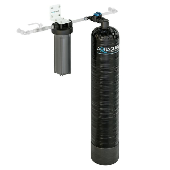 Aquasure 10 GPM Whole House Salt-Free Water Conditioning/Softening System with Triple Purpose Pre-Filter