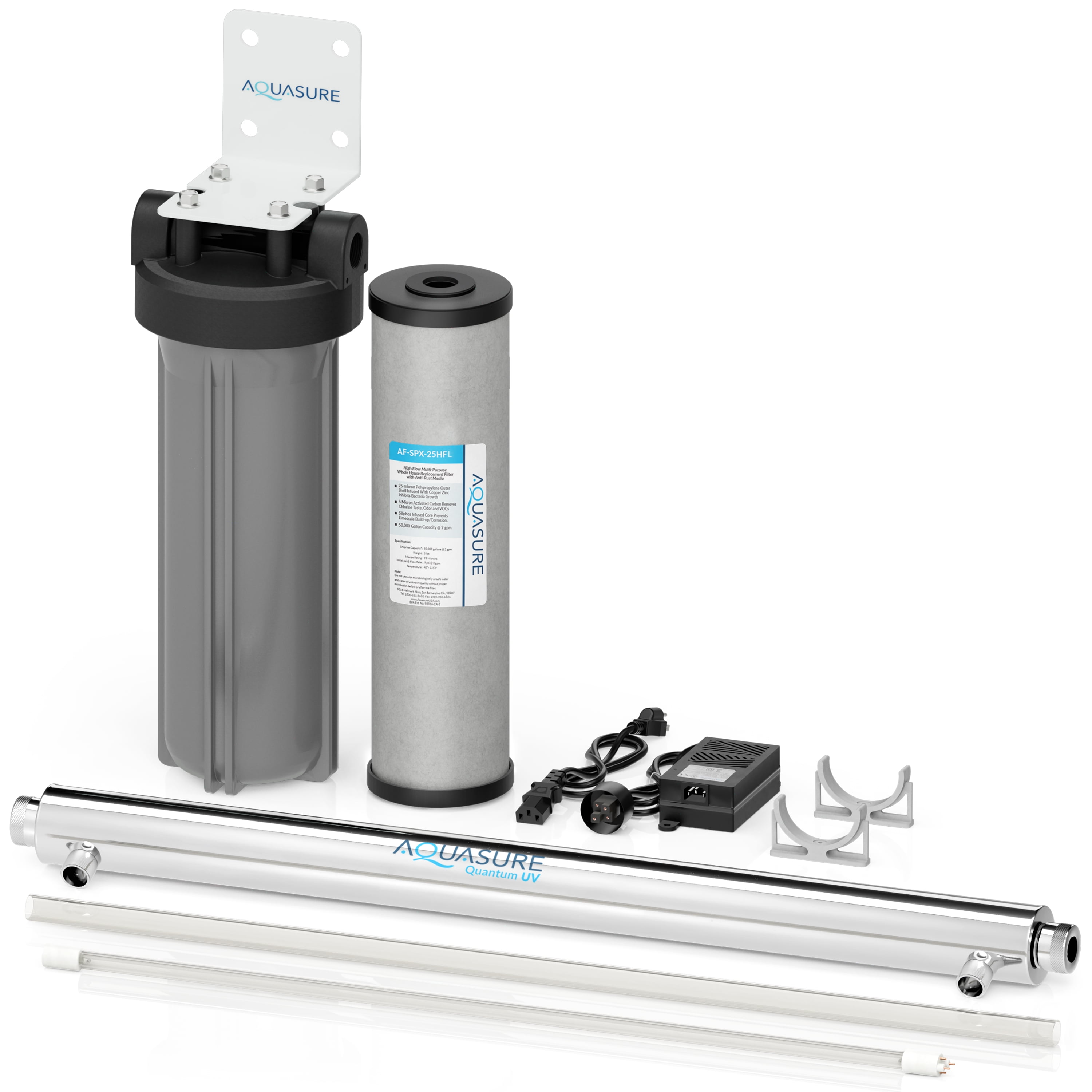 Quantum Series 12 GPM UV-C Water Sterilizer System with Siliphos Pre-Filter