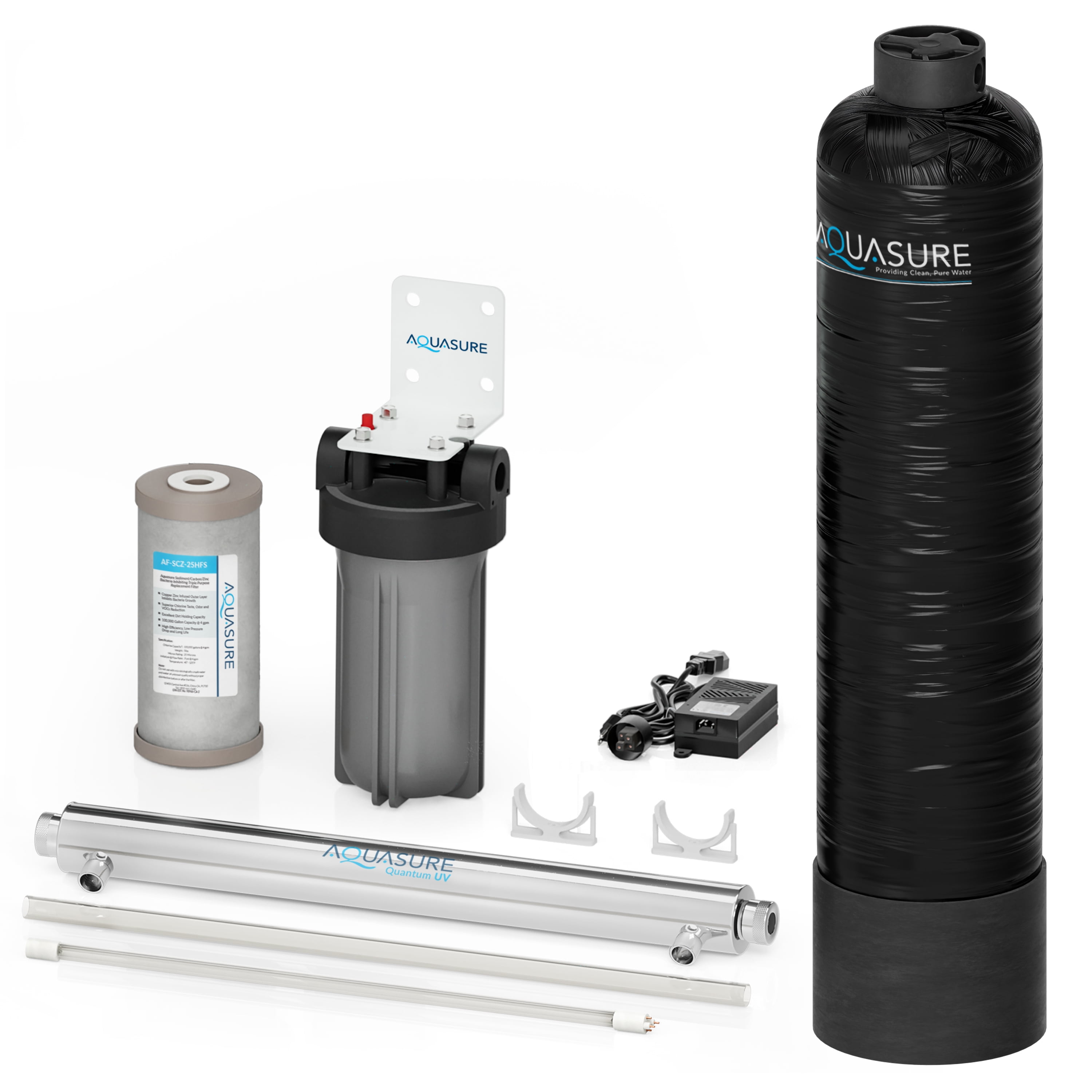 Aquasure 650K Gallons Whole House Salt-Free Water Conditioning System with UV Sterilizer