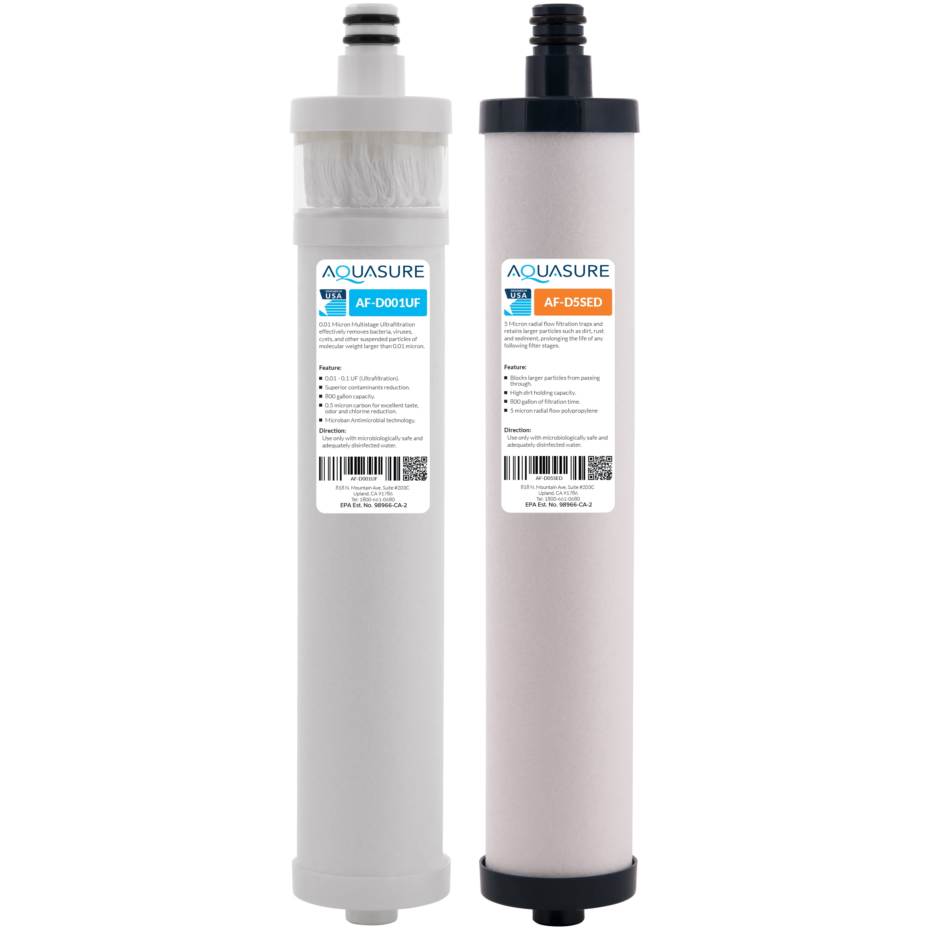 Aquasure Dash Series Ultrafiltration Dual Cartridges Filter Bundle