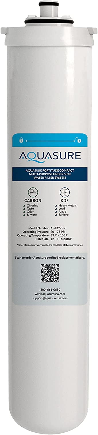 Aquasure Fortitude Compact Under Sink Replacement Water Filter