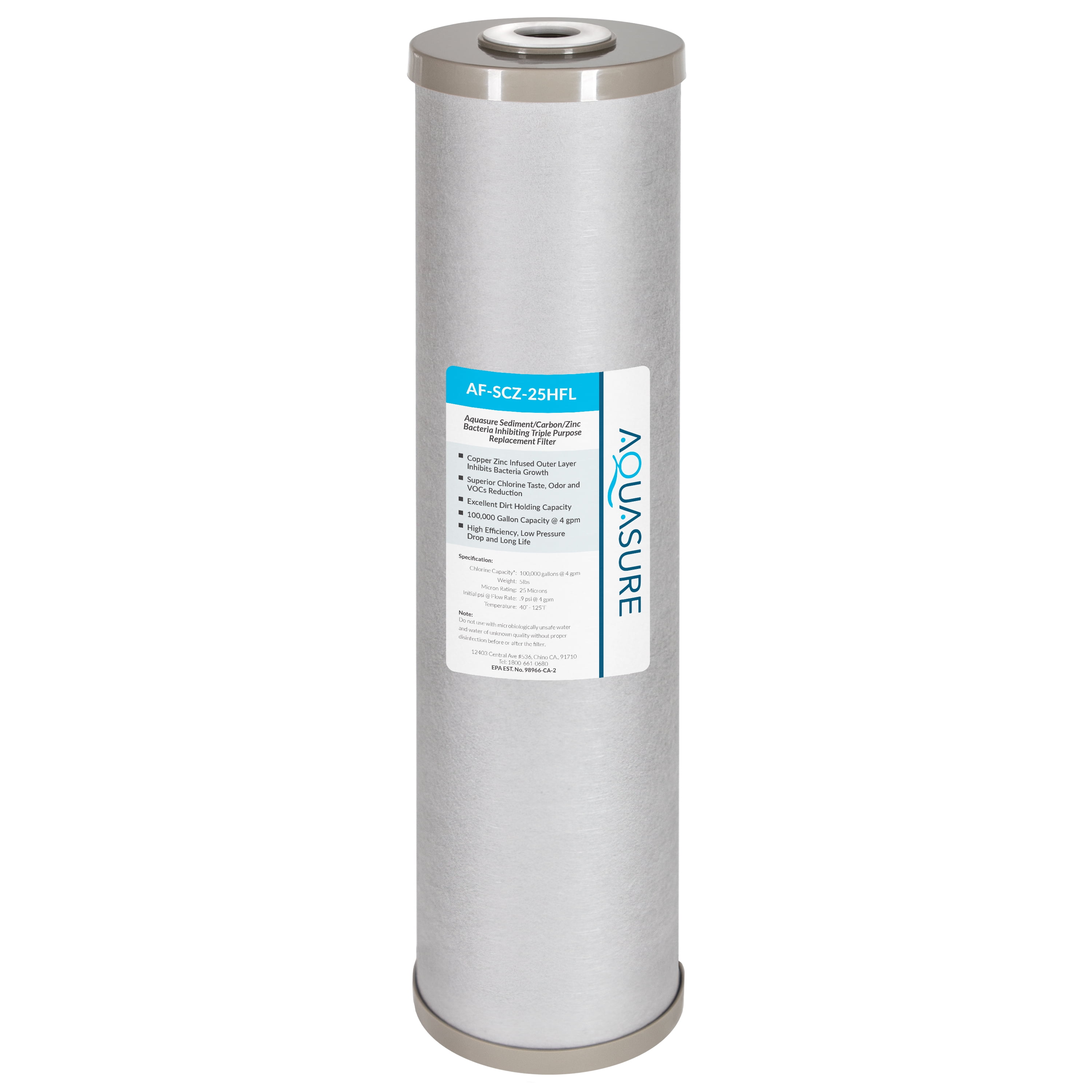 Aquasure Fortitude V2 Large Sediment Carbon Zinc Replacement Filter