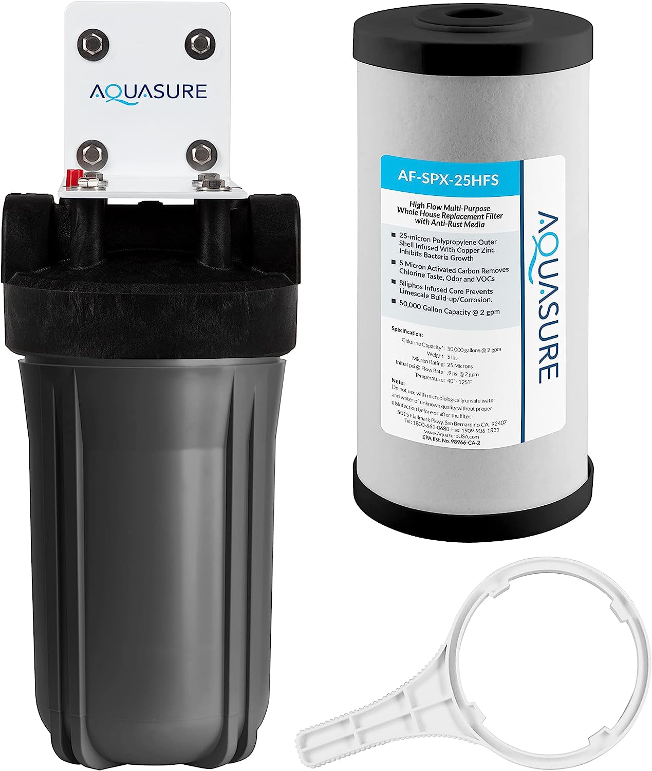 Aquasure Fortitude 12-GPM GAC Whole House Water Filtration System