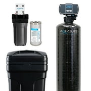 Aquasure Harmony Series 72,000 Grains Whole House Water Softener Bundle with Triple Purpose Pre-Filter for 6+ bathrooms AS-HS72SCZ