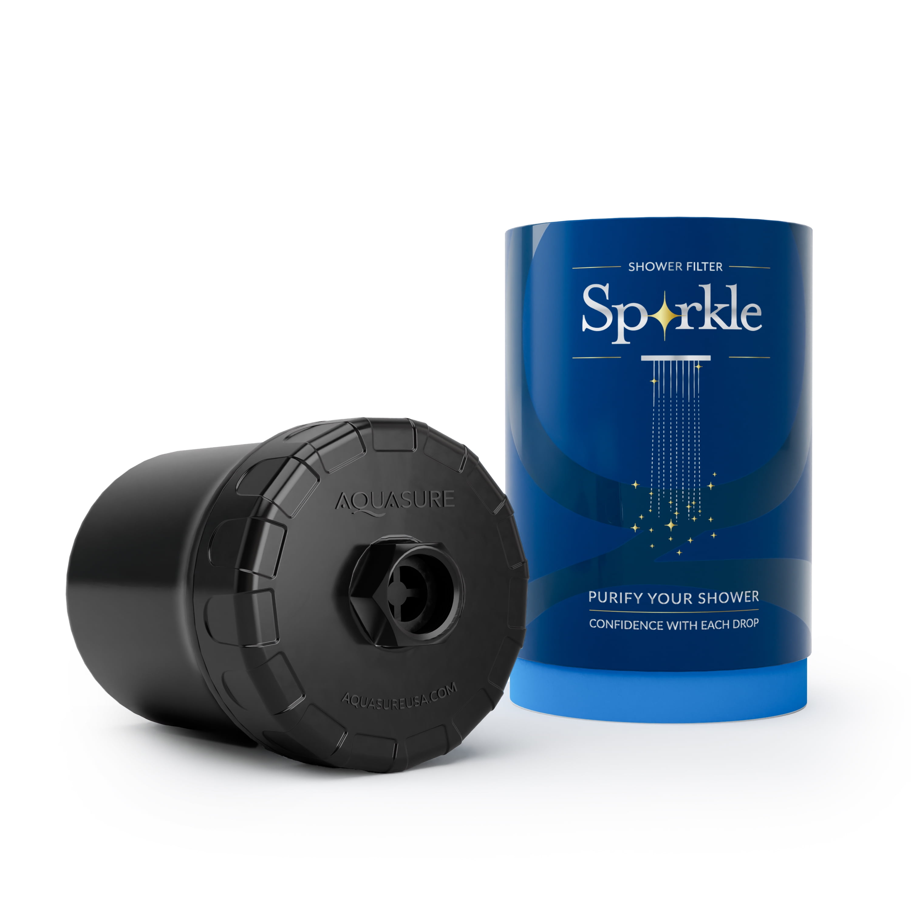 Matte Black High Capacity Multi-Stage Shower Filter