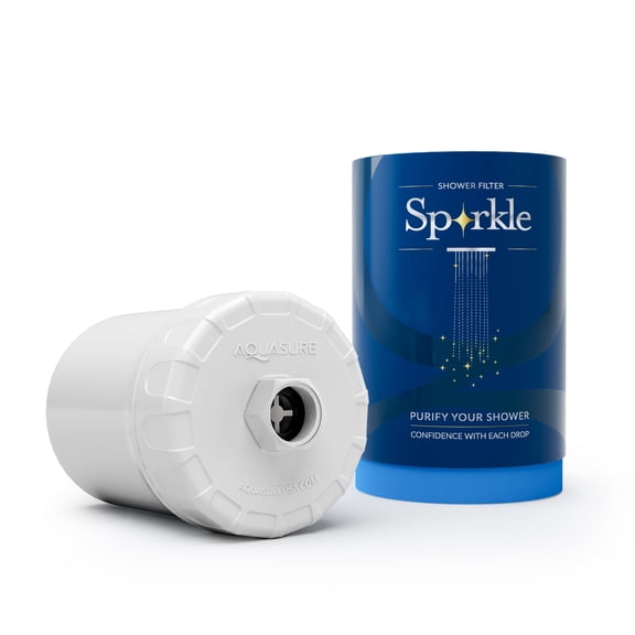 Aquasure High Capacity Universal Shower Filter with Replaceable Multi-Stage Filter Cartridge – Reduces Itching, Eczema & Acne into Revitalized Hair, Nails & Skin Fast - White