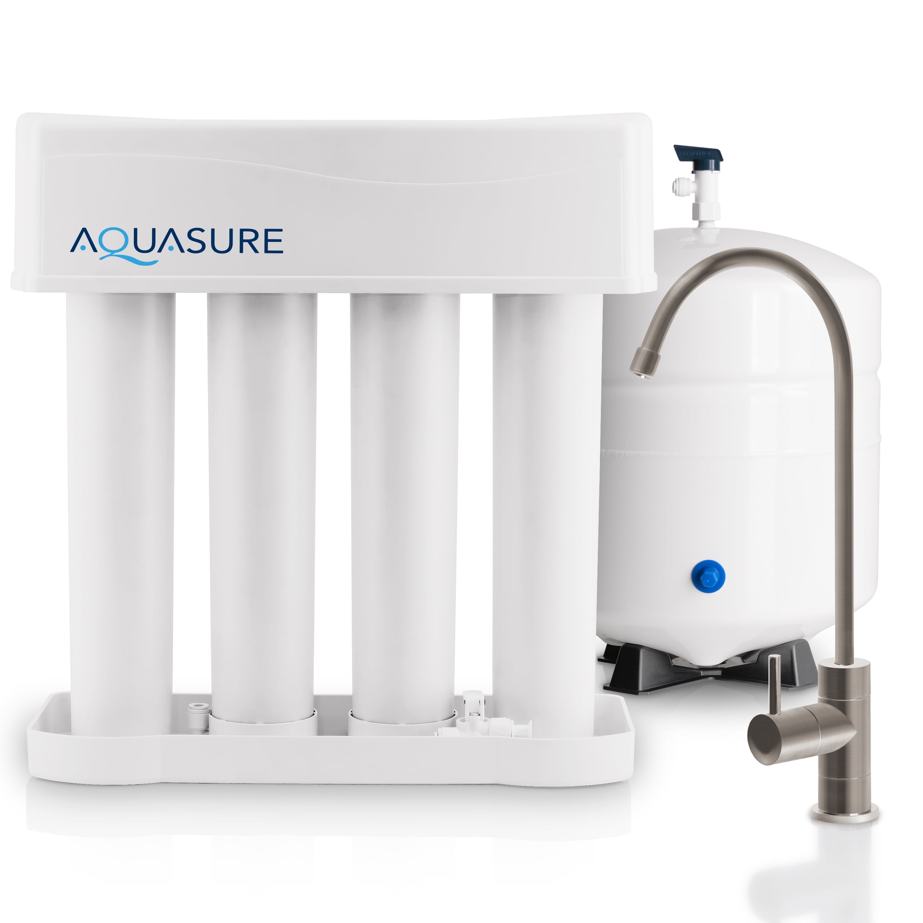 Aquasure Premier Advanced 75 GPD Reverse Osmosis Drinking Water Filter System, Brushed Nickel Faucet