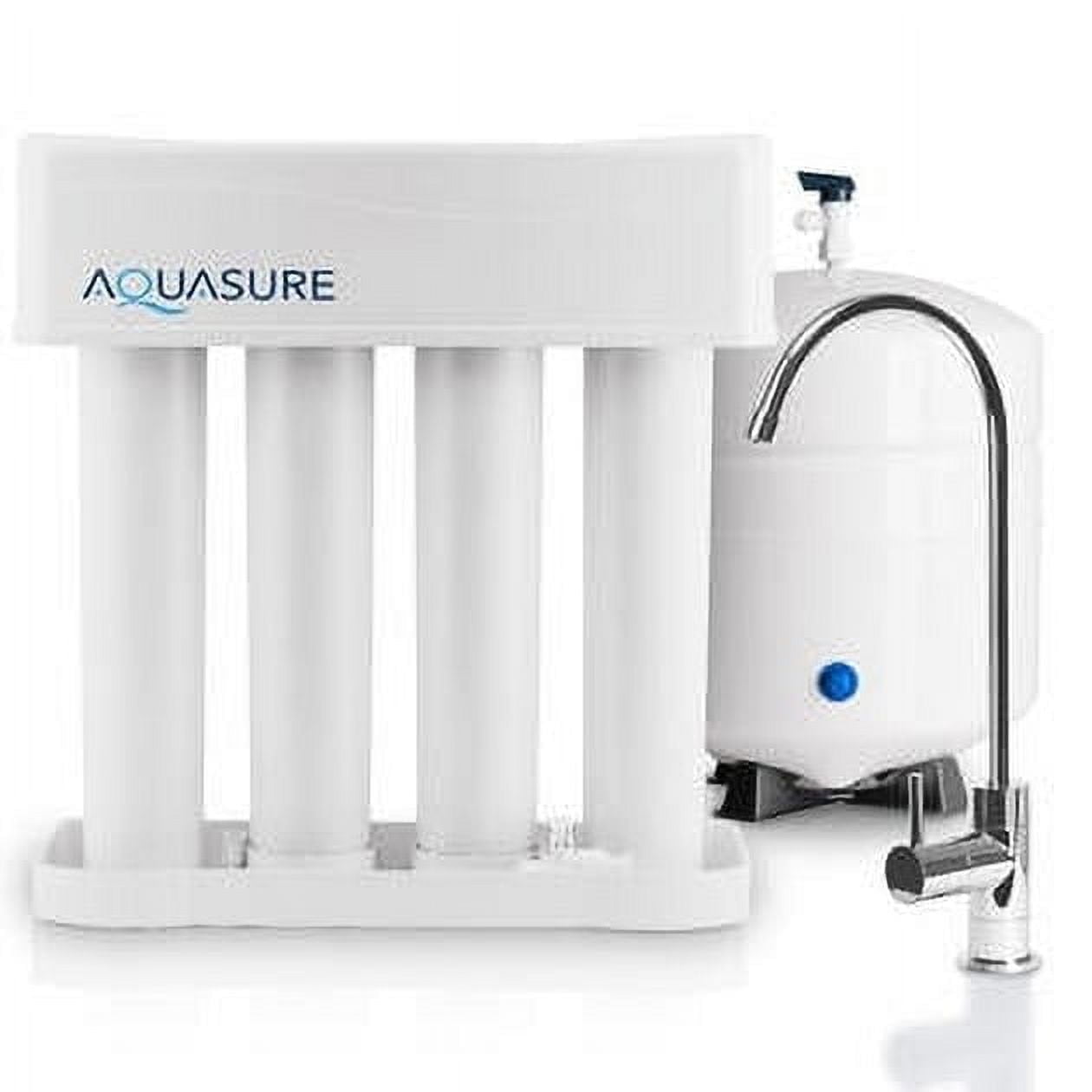 AQUASURE USA Aquasure Premier Advanced 75 GPD Reverse Osmosis Drinking Water Filter System, Chrome Faucet