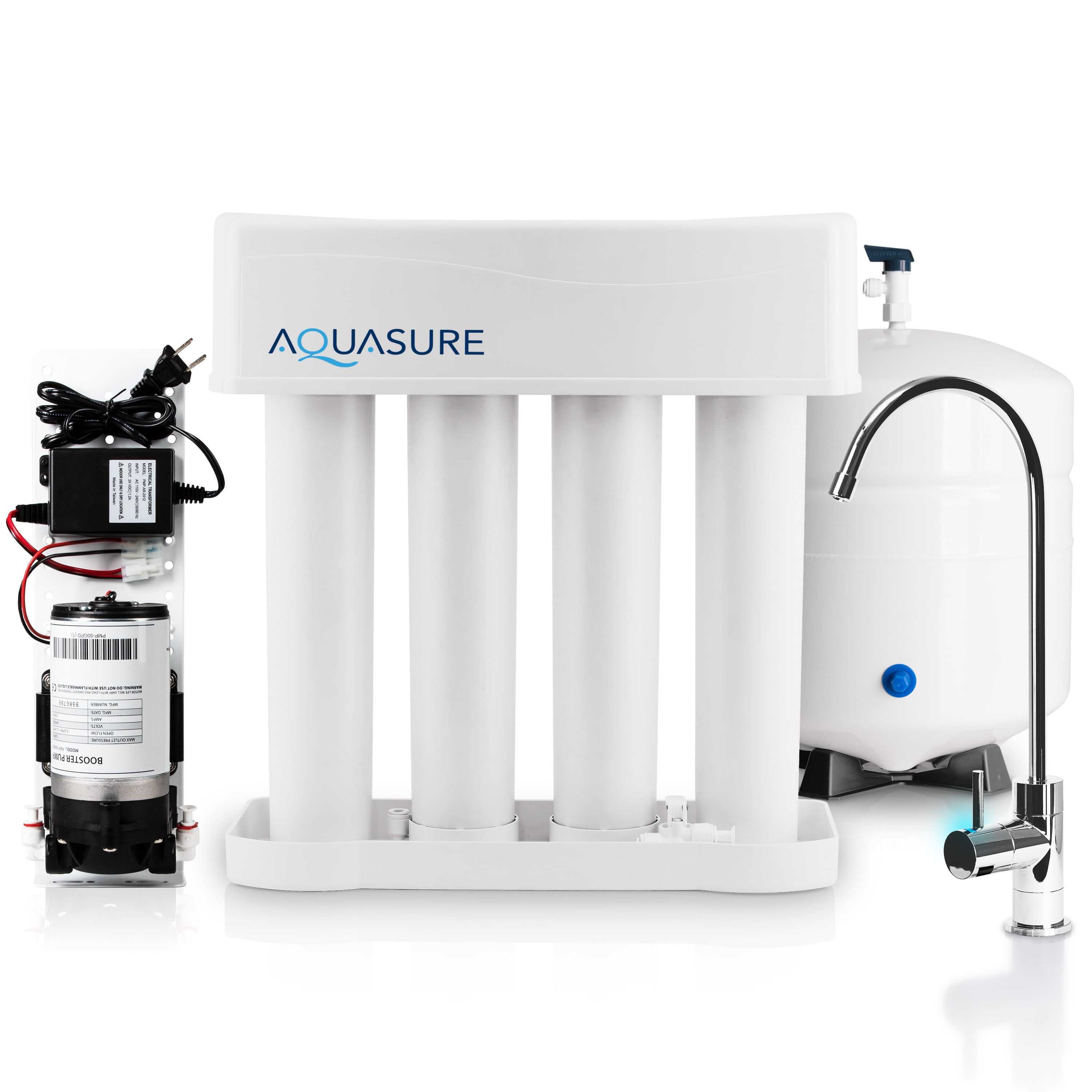 Aquasure 4-Stage Chrome Reverse Osmosis Water Filtration System