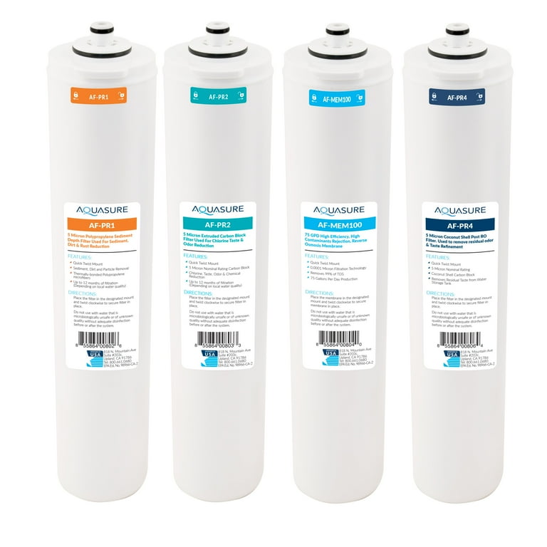 Premier 100 GPD Reverse Osmosis Complete 4 Stages Water Filter Cartridge Premier 100 GPD Reverse Osmosis Complete 4 Stages Water Filter Cartridge
