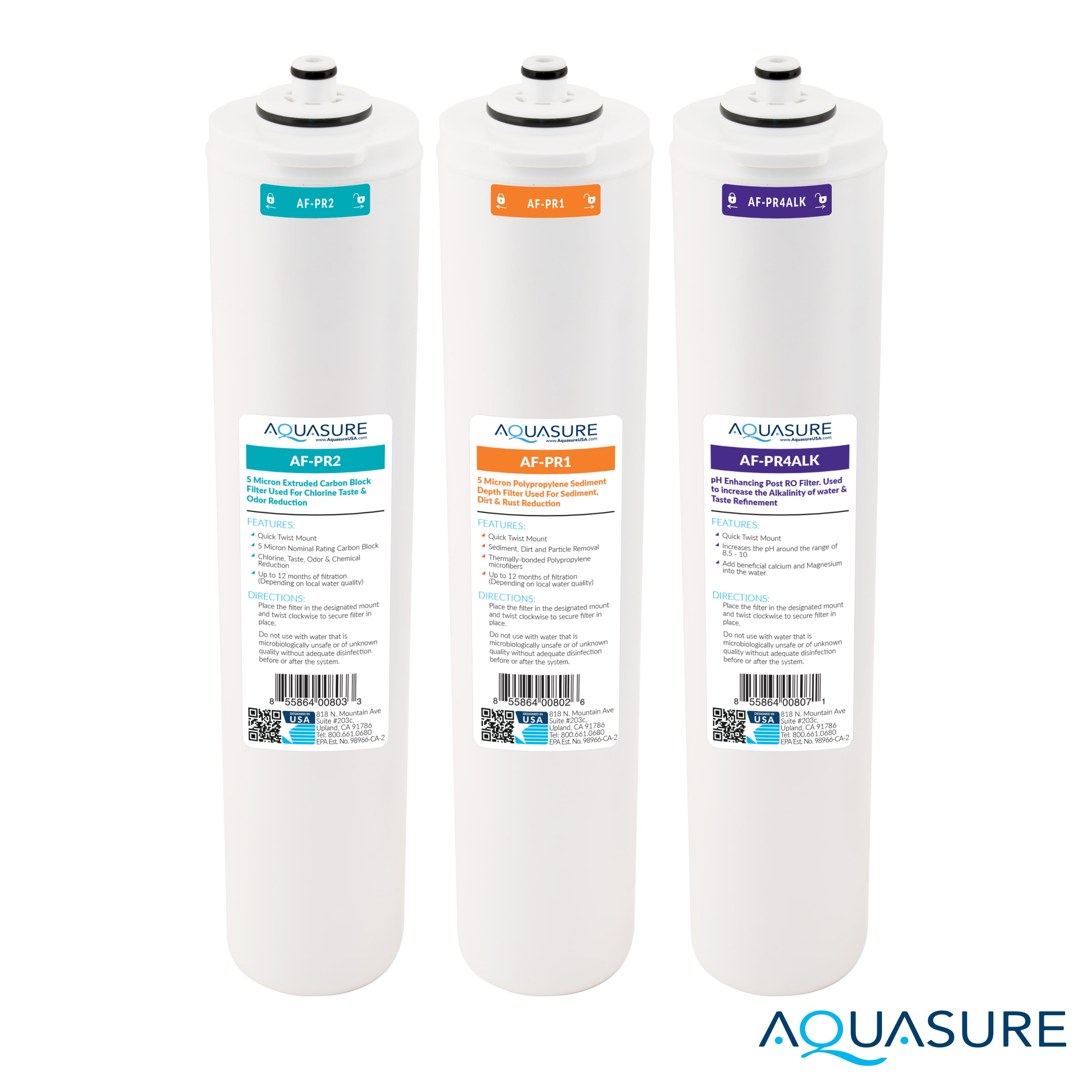 Aquasure Premier Series 3-Stage Replacement Water Filter Set