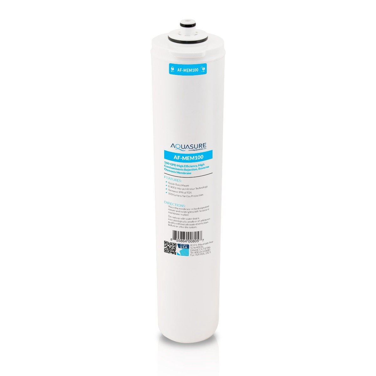 Aquasure Premier Series Stage 3 100 GPD Membrane RO Water Filter Replacement Cartridge for AS-PR100