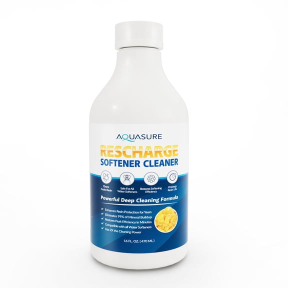 Aquasure Rescharge Water Softener Resin Cleaner for Softener Maintenance Solution 16 FL. OZ.