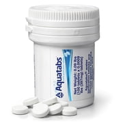 Aquatabs 397mg Water Purification Tablets (100 Pack). Fast Acting Water Filtration System for Camping, Hiking, Emergencies, and Outdoor Adventures