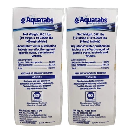 Aquatabs Water Purification Tablets - 200 Tablets - World's Number One