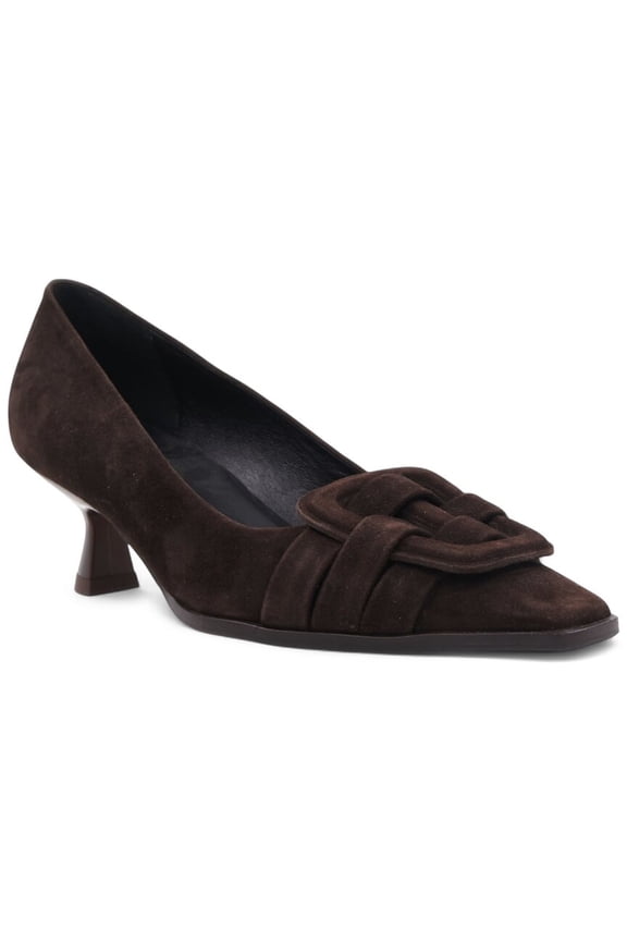 Aloha Waterproof Suede Pump, 7, Brown