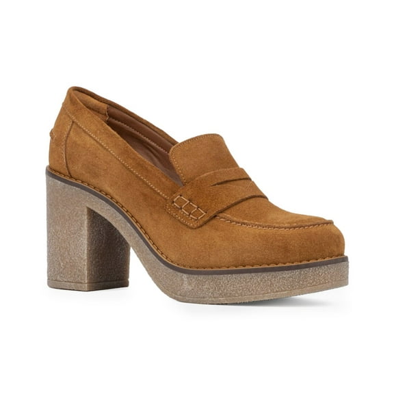 Aquatalia Caprie Weatherproof Suede Pump, 10.5, Brown