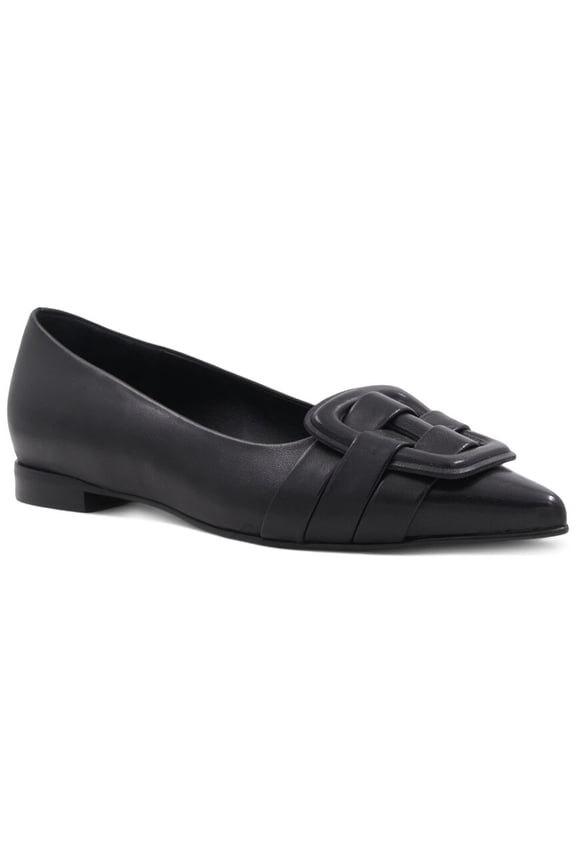 JoJo Waterproof Leather Flat, 8, Black