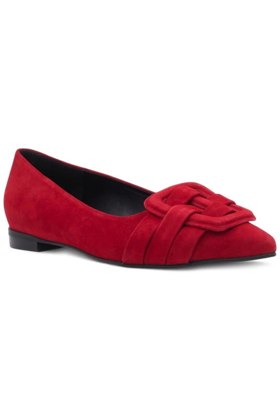 JoJo Waterproof Suede Flat, 10, Red