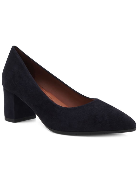 Kari Waterproof Suede Pump, 6.5, Navy