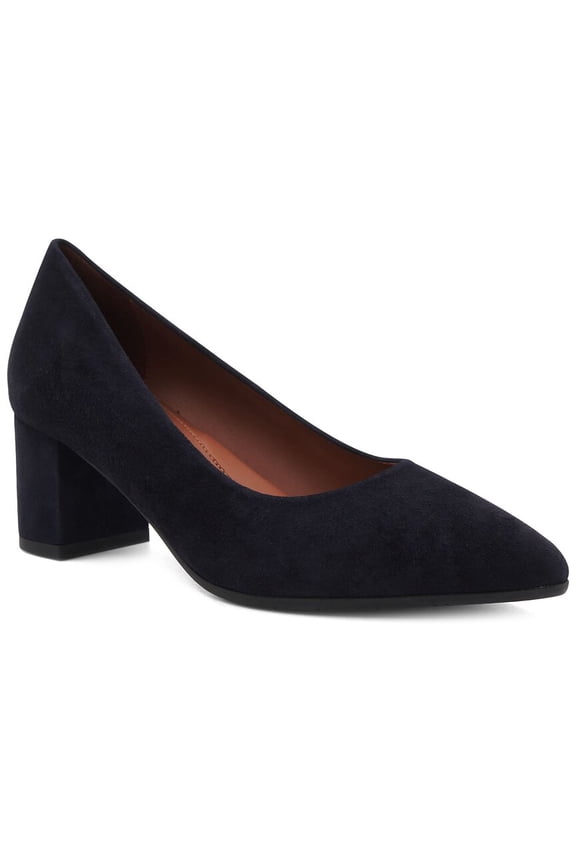 Kari Waterproof Suede Pump, 6.5, Navy