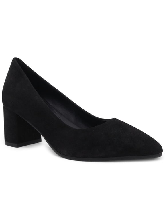 Kari Waterproof Suede Pump, 9.5, Black