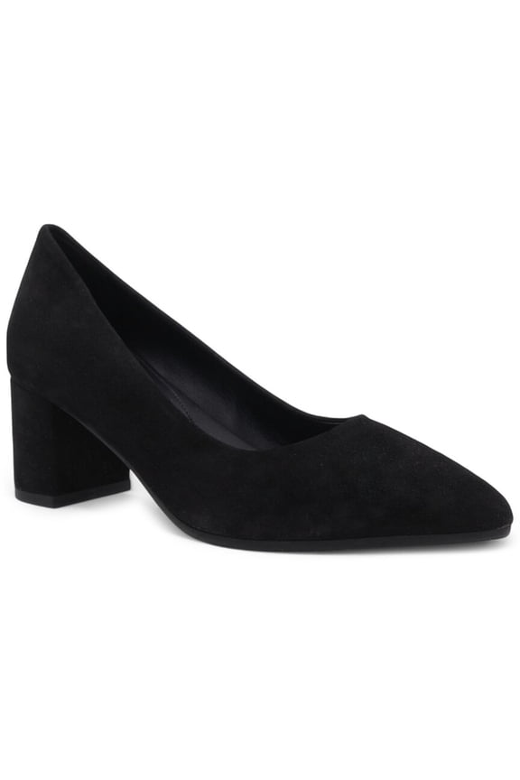 Kari Waterproof Suede Pump, 9, Black