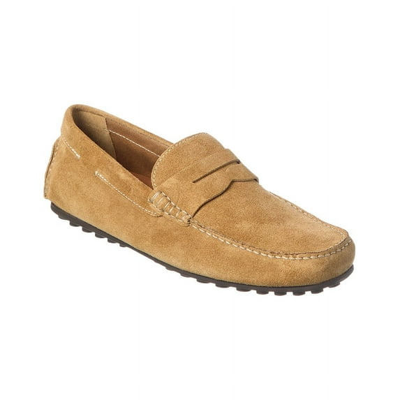 Aquatalia Lucca Weatherproof Suede Loafer, 12, Brown