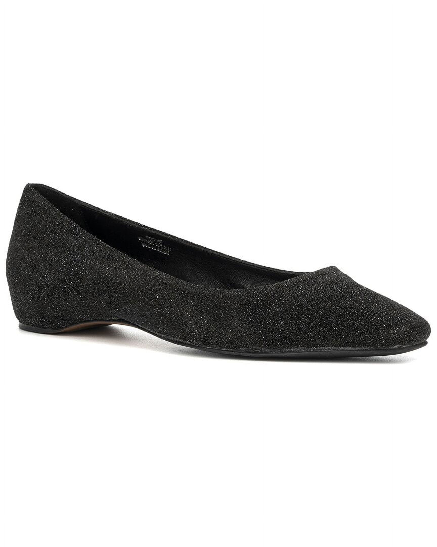 Aquatalia Marcella Metallic Weatherproof Suede Pump 6.5 Black