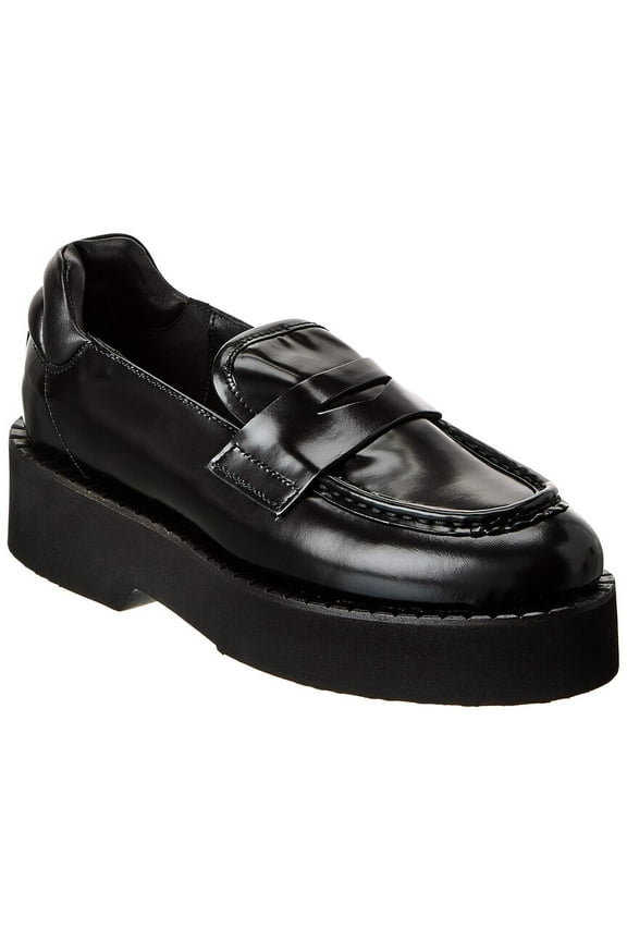 Marta Weatherproof Leather Loafer, 10, Black