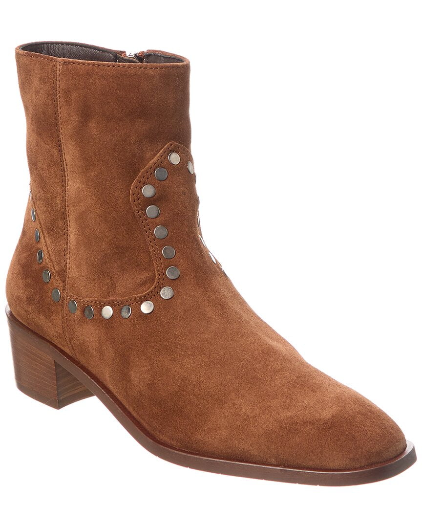 Aquatalia Femme Weatherproof Suede Ankle Boot Womens Booties Brown Size 10
