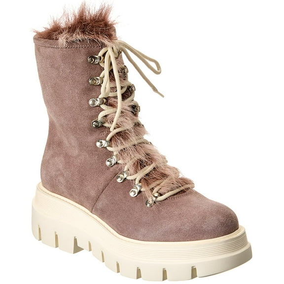 Aquatalia Shailene Weatherproof Suede Boot, 8.5, Pink